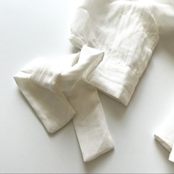 Lioness White Linen-Blend Ruffle 'Cuban' Dress M - Picture 12 of 15